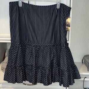 Skirt-Blue/White Pinstripe-Size 14- New with Tags-American Living